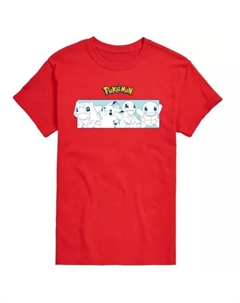 Футболка с портретом большого и высокого покемона для начинающих, красный Licensed character