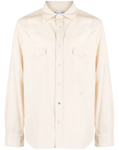 Вельветовая рубашка с вышитым логотипом, нейтральный Jacob cohen