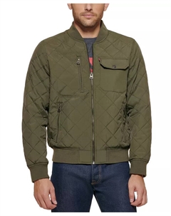 Мужская классическая стеганая куртка-бомбер с ромбовидной строчкой, зеленый Levi's®