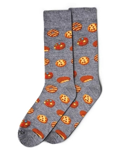 Мужские носки с принтом "Tasty Cookies", серый Memoi