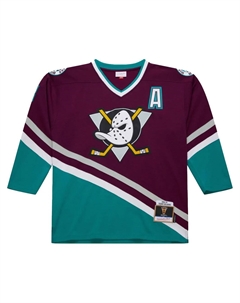 Топ NHL Dark Ducks 1996 Teemu Selanne, фиолетовый Mitchell and ness