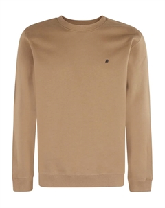 Толстовка с круглым вырезом и вышитым логотипом, коричневый Dondup