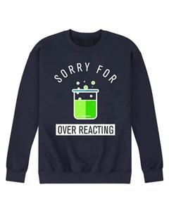 Мужская флисовая толстовка, извините за чрезмерную реакцию, синий Licensed character