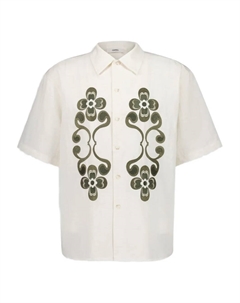 Рубашка с цветочной вышивкой, белый Commas