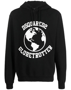 Худи Globetrotter с логотипом, черный Dsquared2