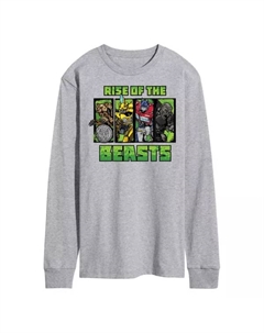 Мужская футболка с длинным рукавом с принтом «Трансформеры: Восстание зверей», серый Licensed character