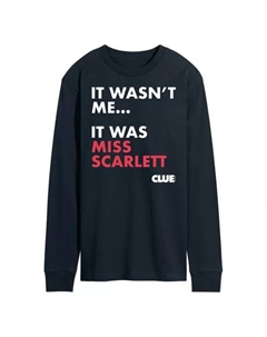 Мужская футболка с длинными рукавами и принтом «Мисс Скарлетт», синий Hasbro