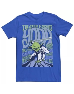 Мужская футболка с принтом «Йода и рыцари-джедаи сегодня вечером» из «Звездных войн», синий Licensed character