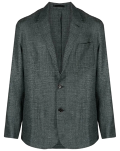 Меланжевый пиджак из смесовой шерсти, зеленый Paul smith