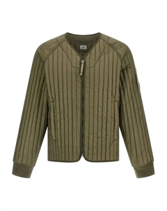 Пуховик в рубчик, зеленый C.p. company