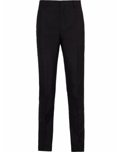 Брюки строгого кроя со складками, черный Prada