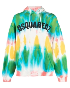 Худи с принтом тай-дай, синий Dsquared2