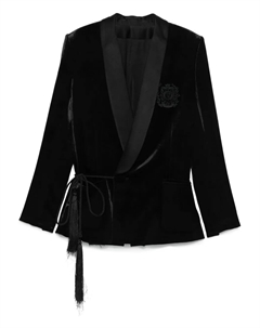 Жакет с кисточками, черный Balmain