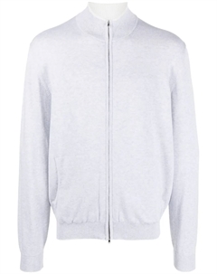 Меланжевый кардиган с надписью, серый Eleventy