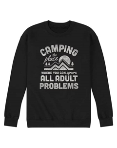 Мужская флисовая толстовка с рисунком для кемпинга и взрослых, черный Licensed character