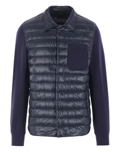 Стеганая куртка со вставками, синий Herno