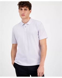 Мужская поло с коротким рукавом и логотипом Dangula свободного кроя, фиолетовый Hugo boss