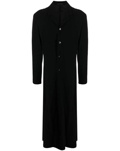 Однобортное пальто с заостренными лацканами, черный Yohji yamamoto