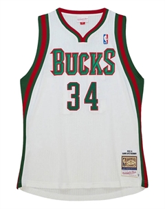 Топ Bucks 2013 Giannis Antetokounmpo, белый Mitchell and ness