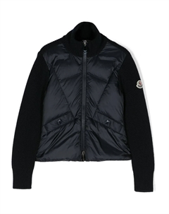 Пуховик с нашивкой-логотипом, синий Moncler enfant