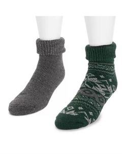 Мужские термоноски с манжетой, 2 пары, цвет gray green Muk luks