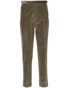 Узкие вельветовые брюки, зеленый Corneliani