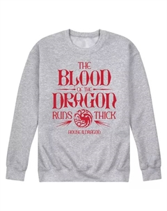 Мужская толстовка House of the Dragon Кровь дракона, серый Licensed character