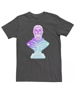 Футболка Fortnite "Большой и высокий" с надписью "Да здравствует череп", серый Licensed character