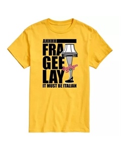 Мужская футболка с принтом "Ножка-лампа" из "Рождественской истории", желтый Licensed character