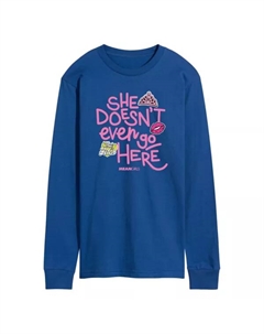 Мужская футболка с длинным рукавом с принтом «Злые девчонки, она даже не заходит сюда», синий Licensed character