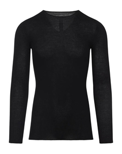 Ребристый шерстяной свитер, черный Rick owens