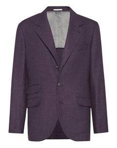 Однобортный блейзер, фиолетовый Brunello cucinelli