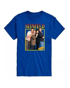 Мужская футболка с квадратным принтом Seinfeld, синий Licensed character