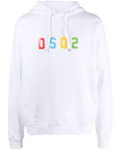 Худи с логотипом, белый Dsquared2