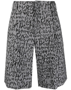 Клетчатые шорты строгого кроя, серый Comme des garçons homme plus