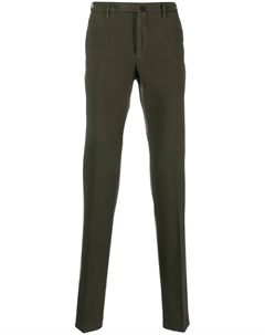 Узкие брюки Batavia со складками, зеленый Incotex