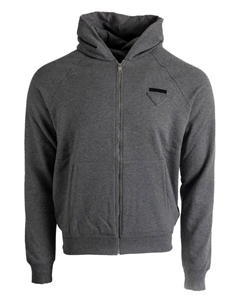 Куртка с капюшоном на молнии, серый Prada