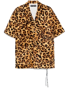 Рубашка с леопардовым принтом, черный Mastermind japan