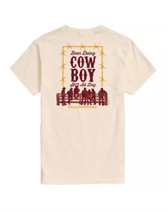 Мужская футболка с принтом ковбоя Yellowstone, бежевый Licensed character