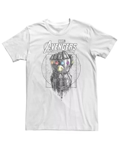 Футболка с эскизом перчатки «Большой и высокий» из вселенной Marvel Infinity War, белый Licensed character