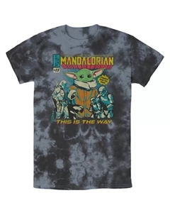 Мужская футболка с групповым снимком обложки комикса «Мандалорец» с графическим принтом в стиле «бомбард», черный Star wars