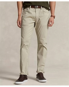 Мужские узкие прямые брюки со стретчем и пятью карманами из сатина, коричневый/бежевый Polo ralph lauren