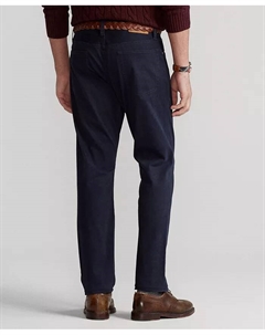 Мужские узкие прямые брюки со стретчем и пятью карманами из сатина, синий Polo ralph lauren