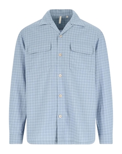Рубашка с карманами в клетку, синий Sunflower