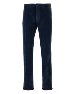 Брюки из вельвета и хлопка, синий Incotex