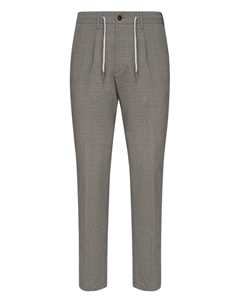 Брюки со складками и завязками, серый Eleventy