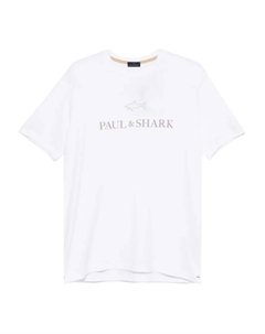 Хлопковая футболка с логотипом, белый Paul & shark