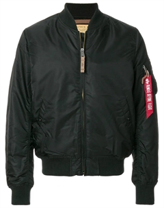 Бомбер, черный Alpha industries