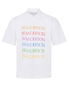 Рубашка поло с логотипом, белый Jw anderson