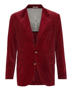 Бархатный пиджак, красный Brunello cucinelli